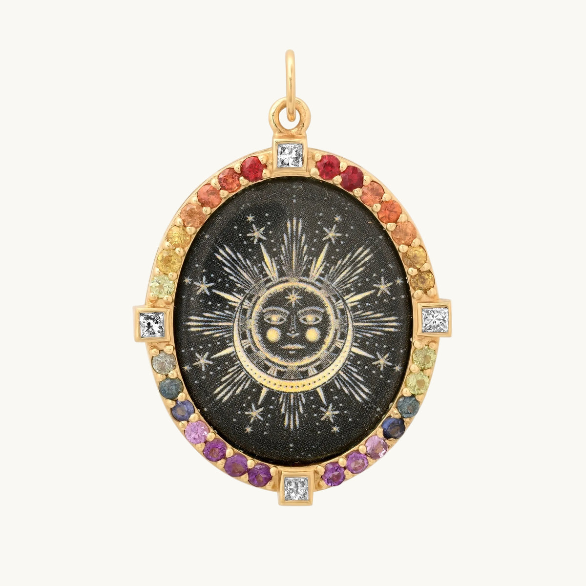 The Sun Big Medal Medal Charm — Colette Jewelry