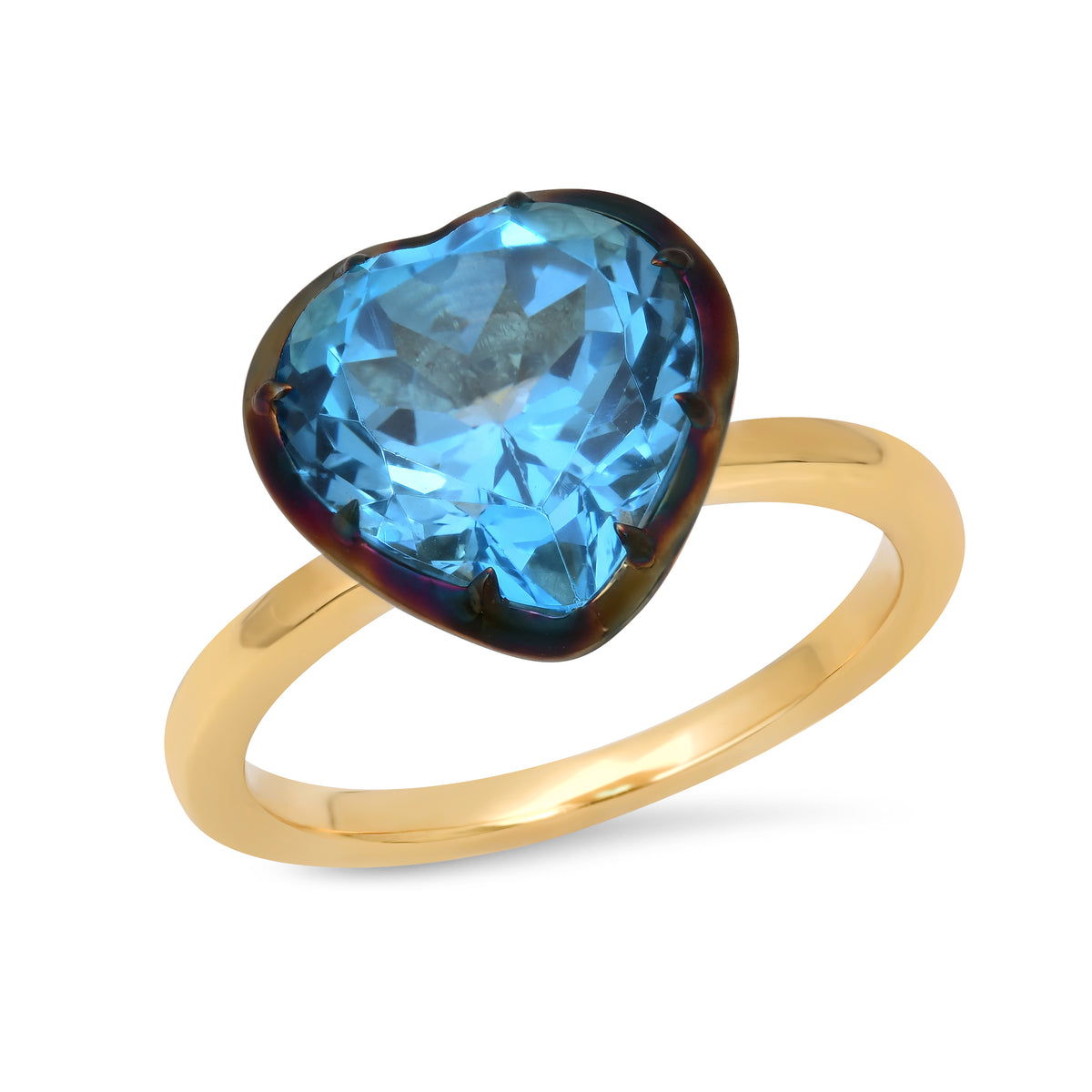 ANIS Gomita Cielo Ring | 18K Yellow Gold & Swiss Blue Topaz | Colette Jewelry