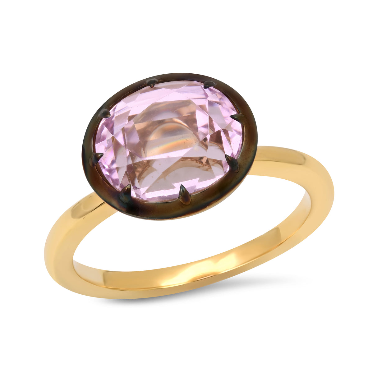 ANIS Gomita Rosa Ring | 18K Yellow Gold & Natural Kunzite | Colette Jewelry