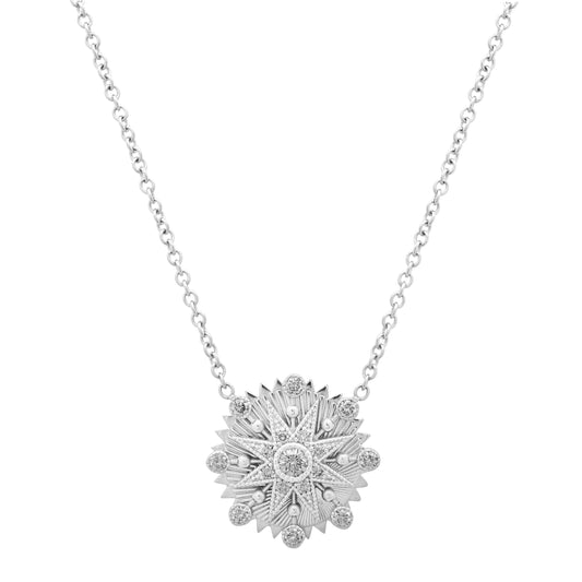 Cosmos Disk Guilloché Pendant