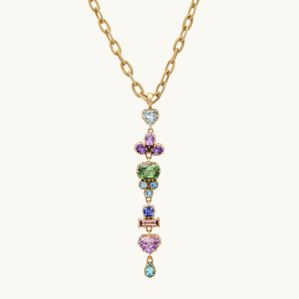ANIS Cielito Lindo Totem Pendant in 18K yellow gold with sapphire — Colette Jewelry