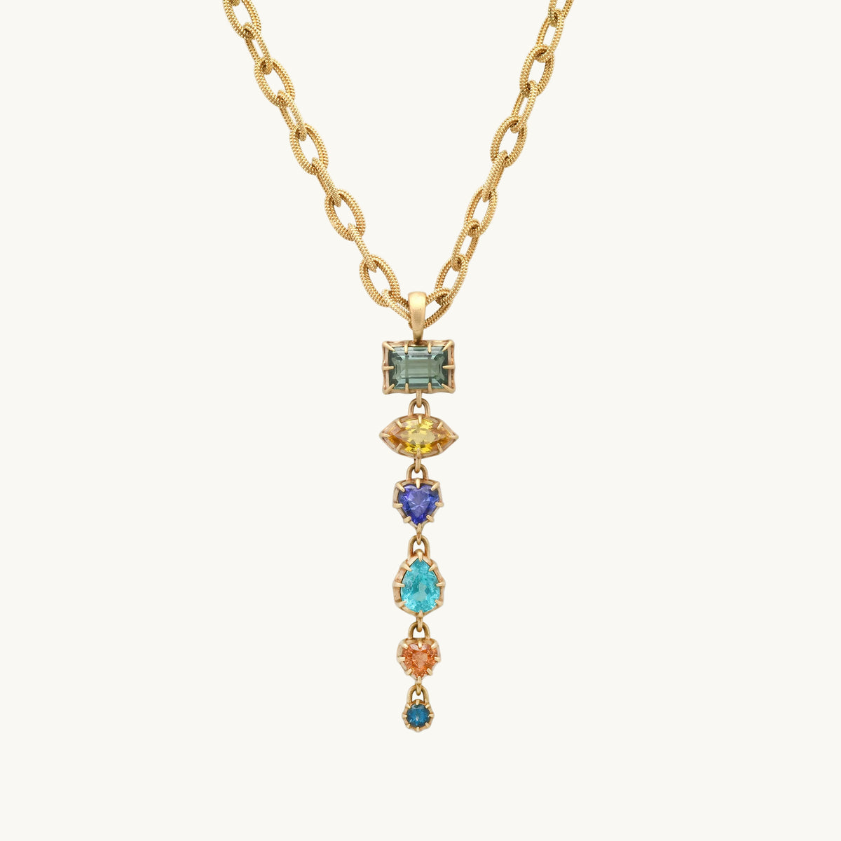 ANIS Cortés Totem Pendant in 18K yellow gold with emerald — Colette Jewelry
