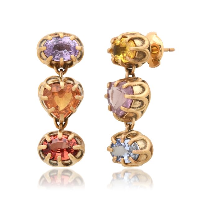 ANIS Gotitas Earrings in 18K yellow gold with sapphire — Colette Jewelry