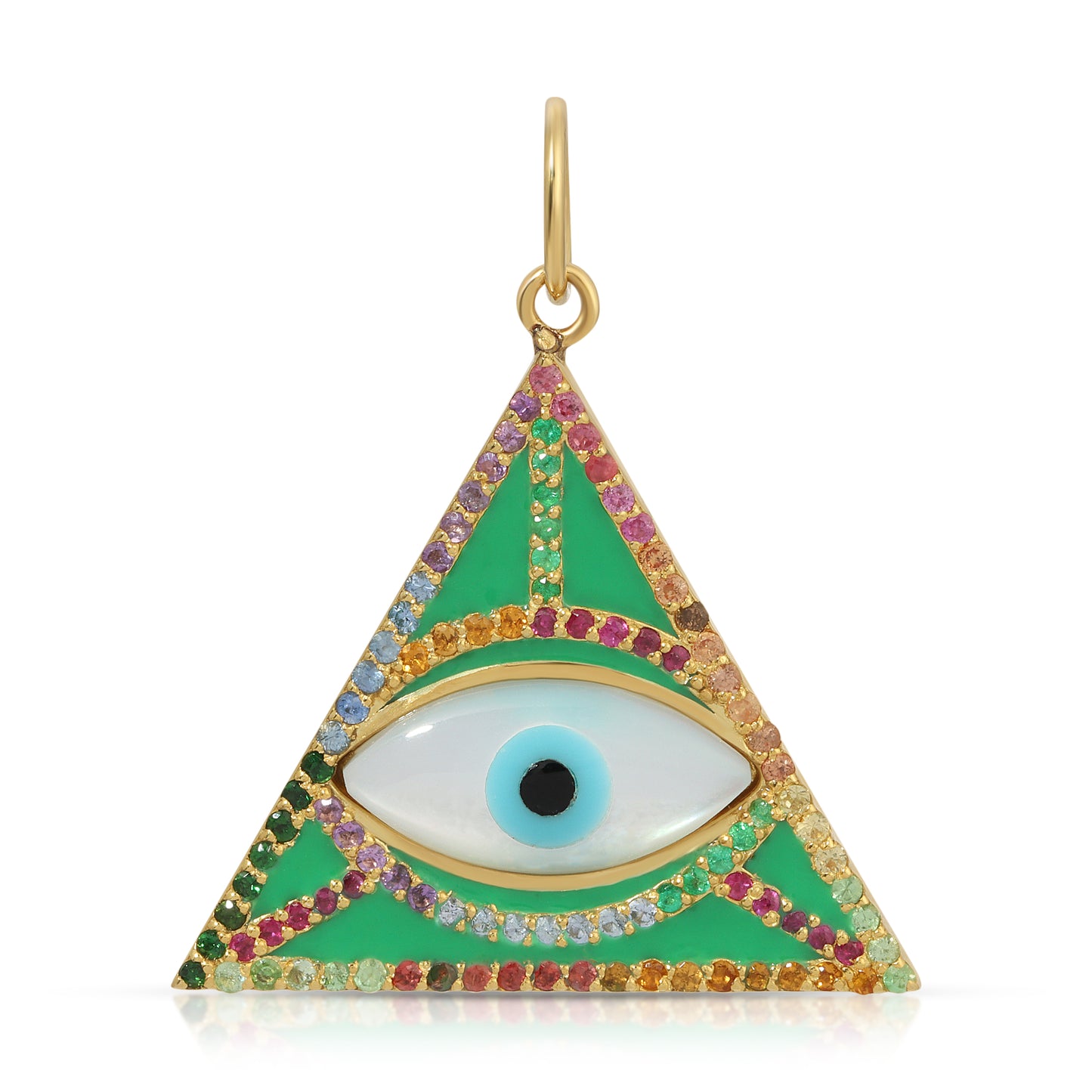 Evil Eye Charm 18K Gold Diamond Talisman — Colette Jewelry
