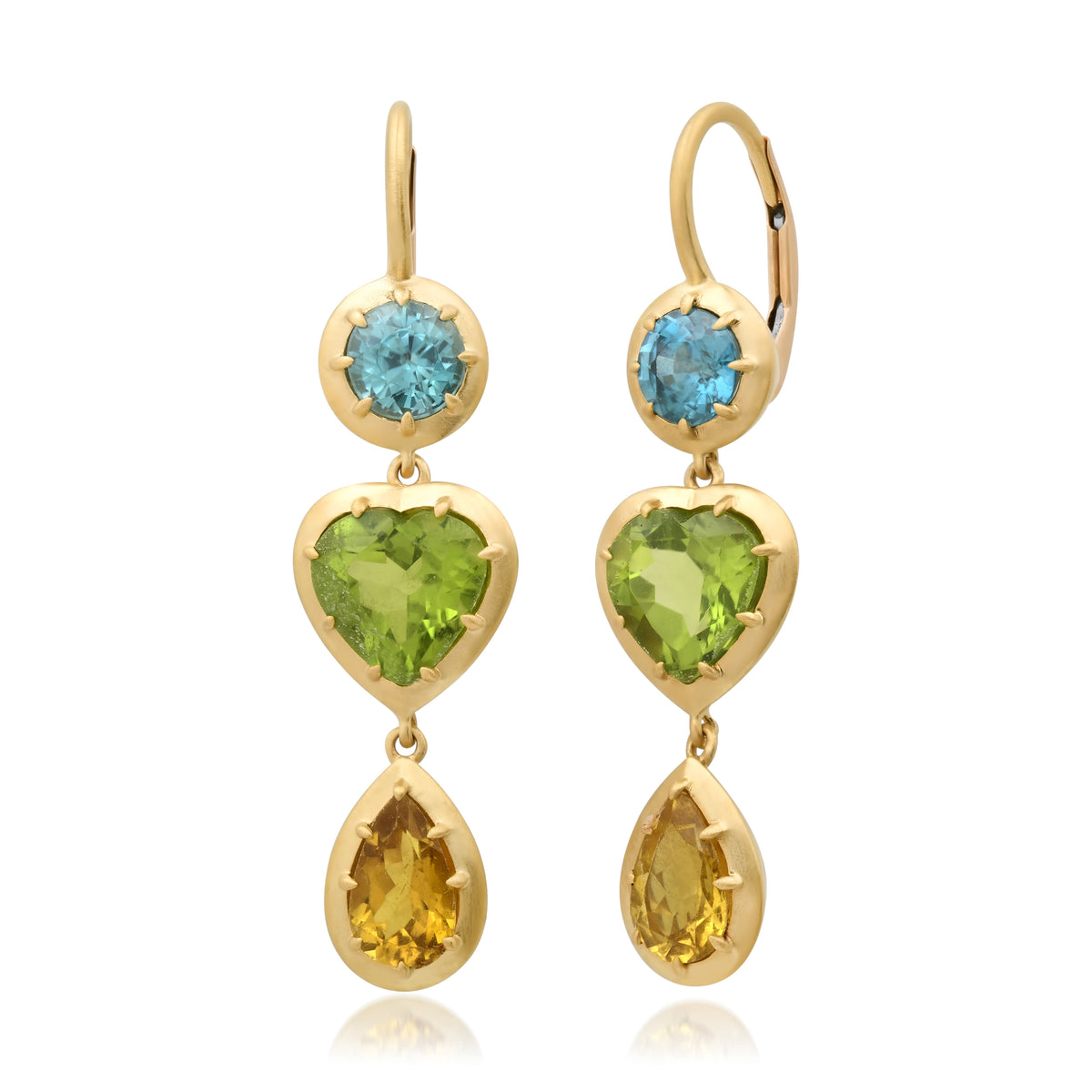 ANIS Gotitas Earrings in 18K Yellow Gold with sapphire — Colette Jewelry