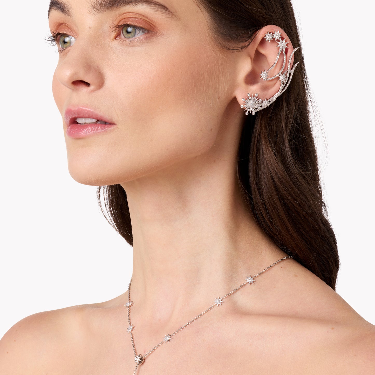 Lacerta Earring Cuff — 18K Gold & Diamond Ear Cuff | Colette Jewelry