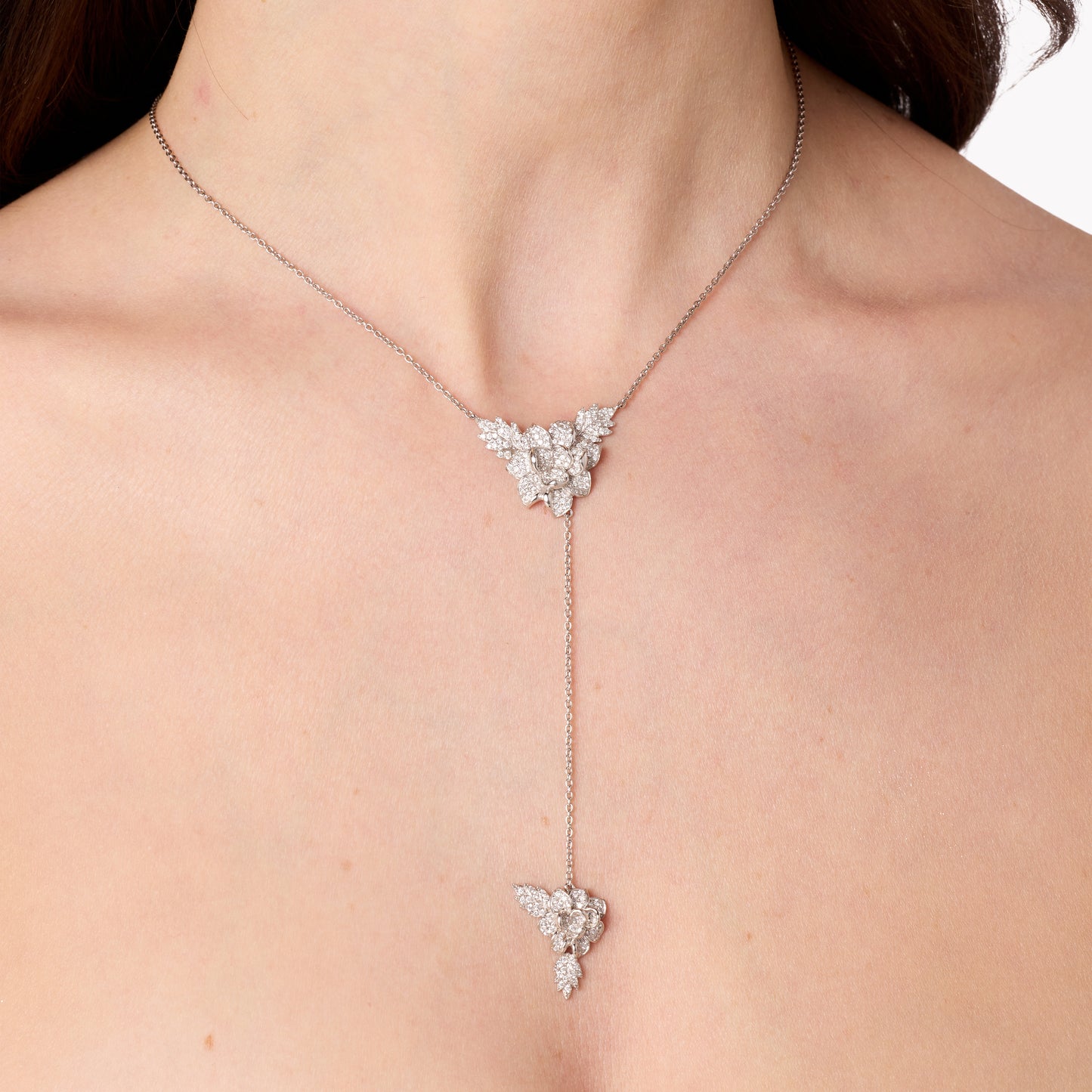 White Napoleon Necklace | 18K Gold & Diamonds | Colette Jewelry