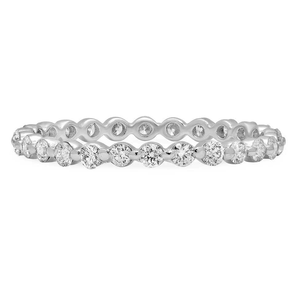 Eternity Ring in 18K Gold with Brilliant-Cut Diamonds — Colette Jewelry