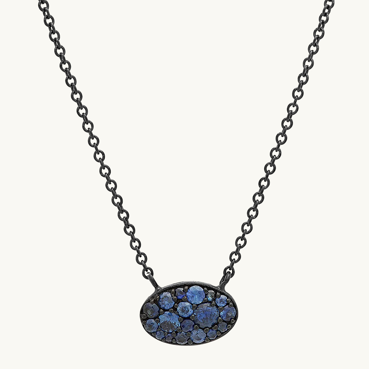 Les Petit Cluster Pendant Blue Sapphire 18K Gold Necklace — Colette Jewelry