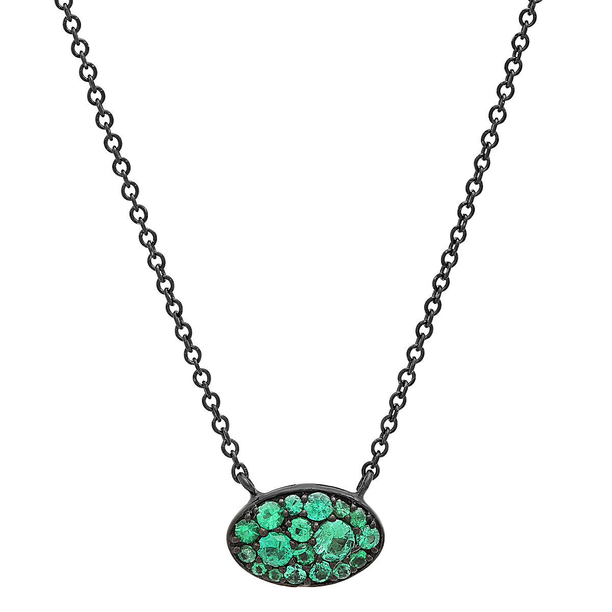 Les Petit Cluster Pendant Emerald | 18K Gold Necklace | Colette Jewelry