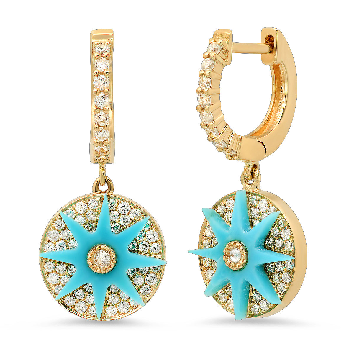 Ophelia Turquoise Stud Earrings in 18K Gold | Colette Jewelry