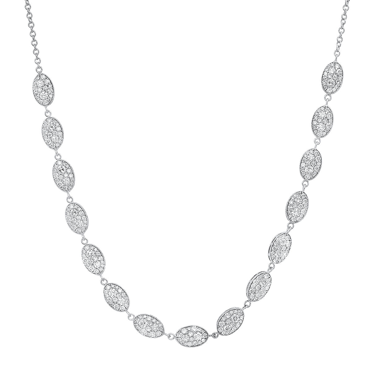 Eugenie Cluster Necklace – White Gold & Diamonds | Colette Jewelry