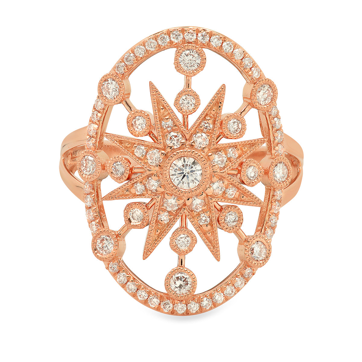 Danvou Ring Medium – Three-Color 18K Gold & Diamond Ring | Twinkle Galaxia | Colette Jewelry