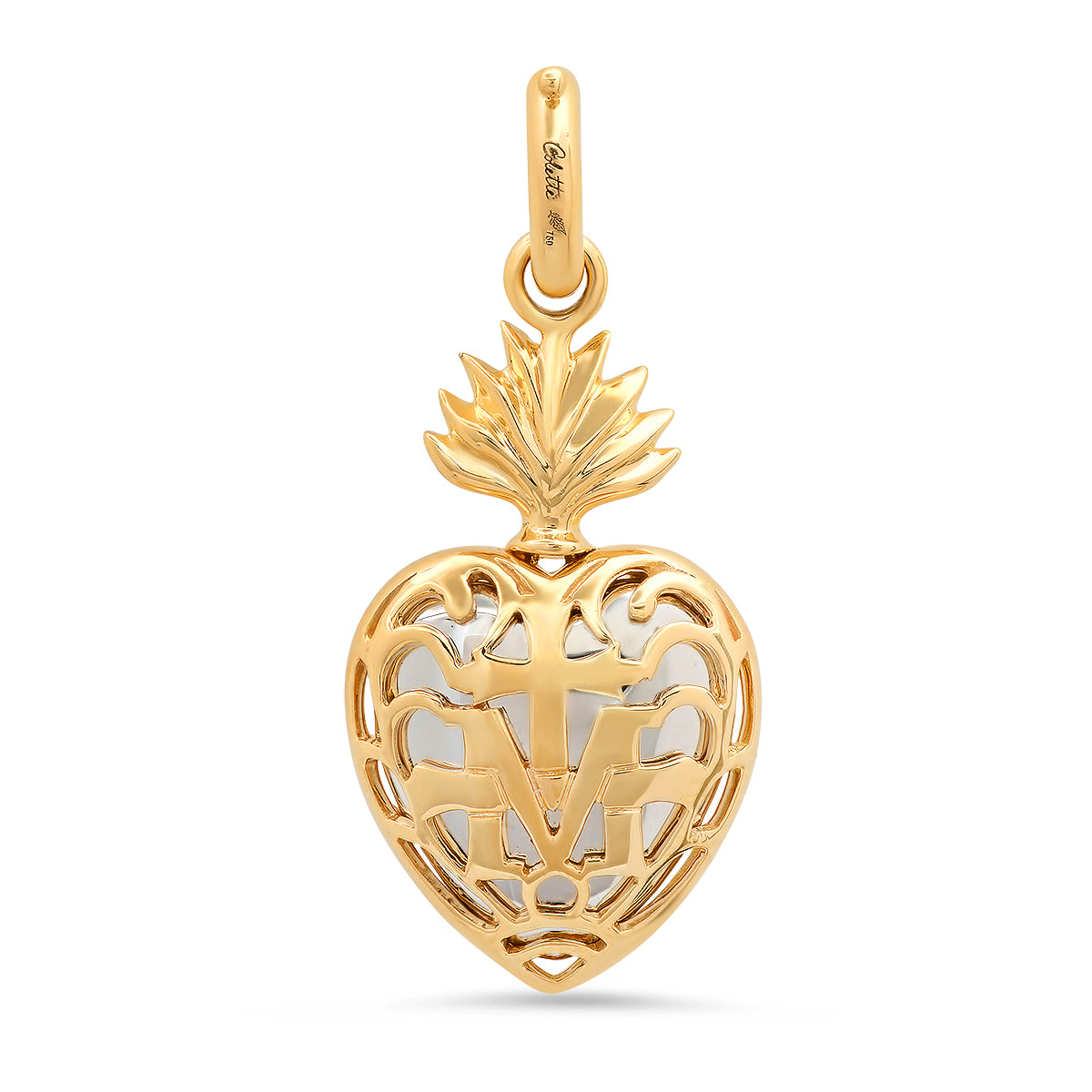 Royal Heart Charm 18K Gold Diamond Colette Jewelry