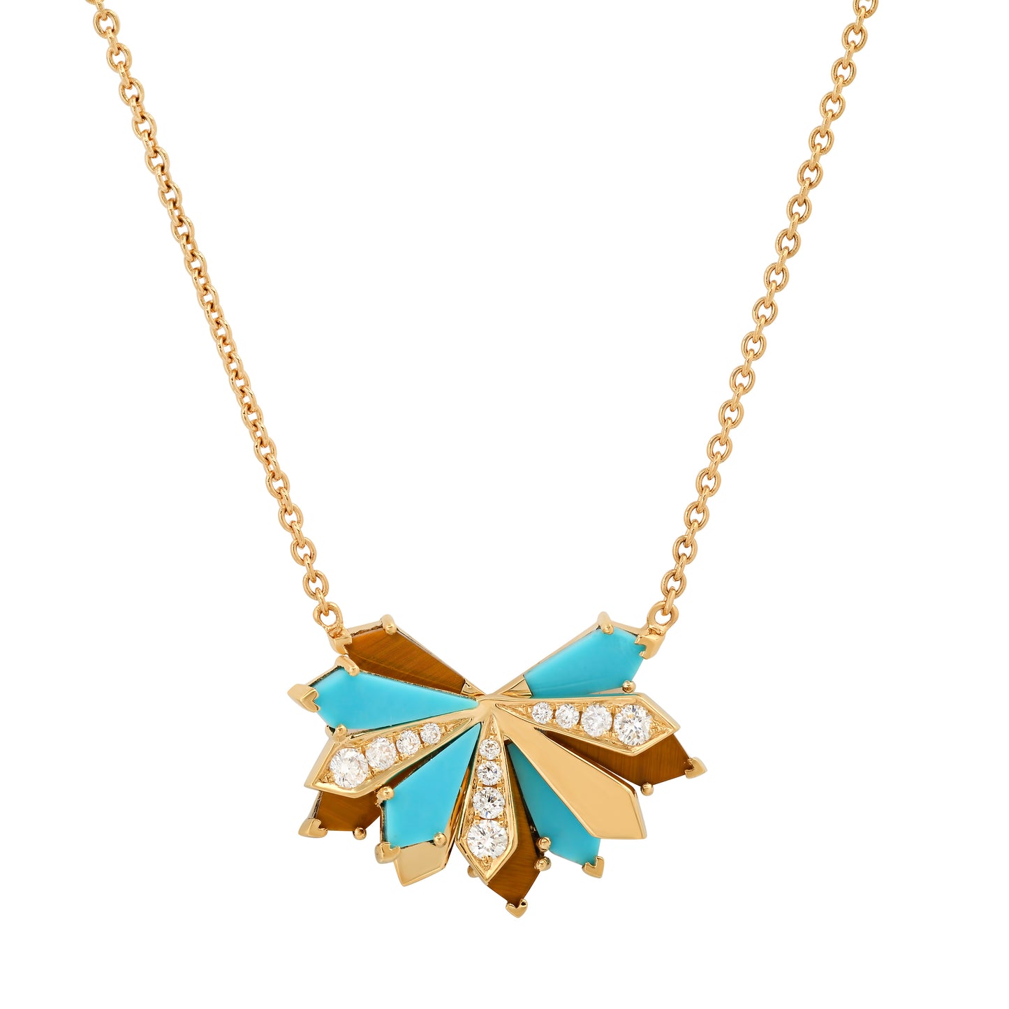 Penacho Pendant 18K Gold Diamond Necklace — 2 Combinations | Colette Jewelry