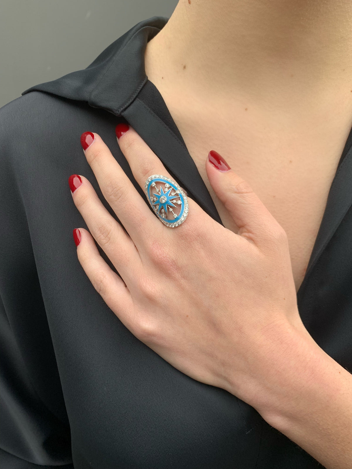 Monoceros Ring Two Colors in 18K Gold & Diamonds, Galaxia — Colette Jewelry