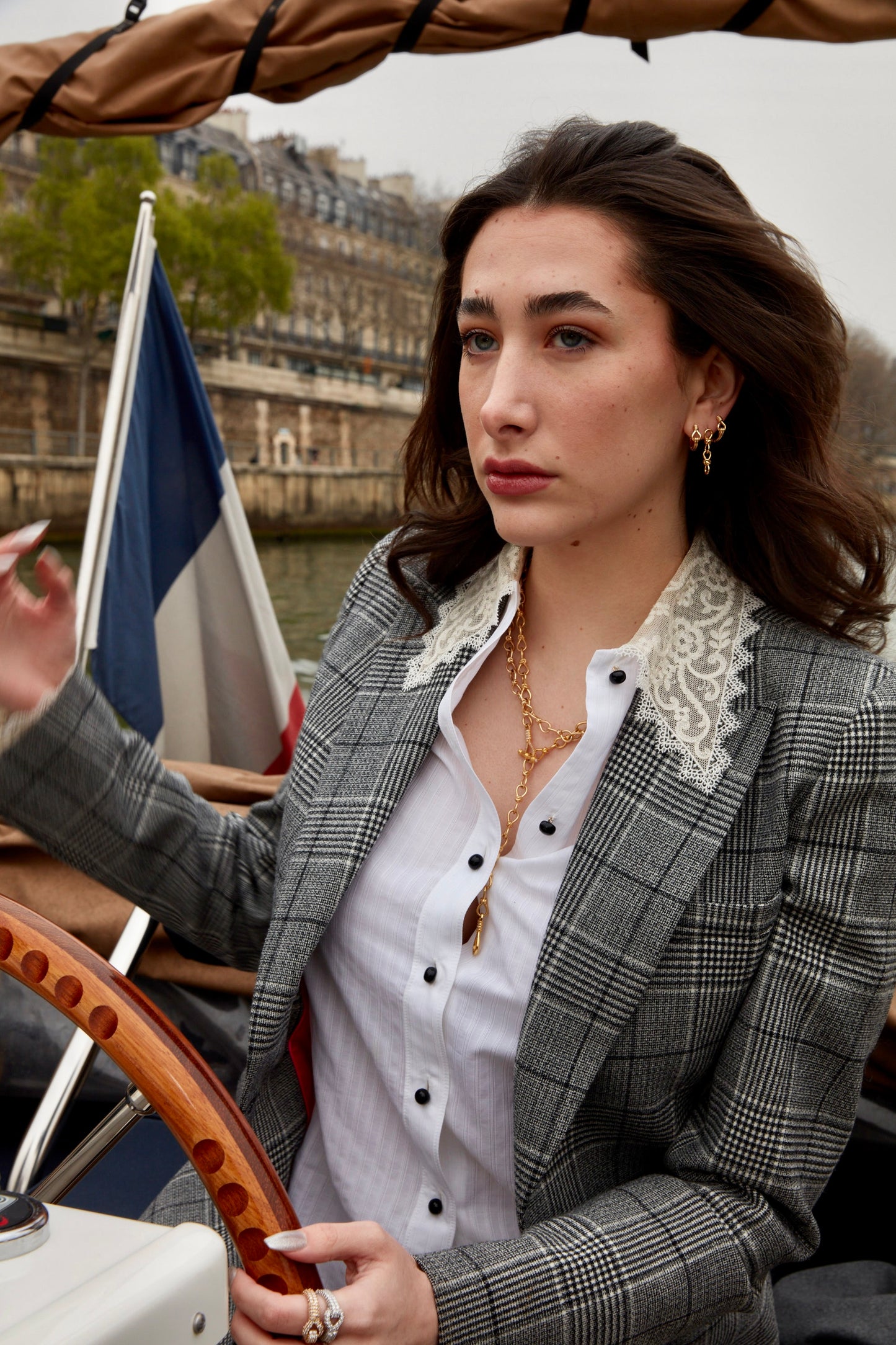 Toi et Moi T-Bar Necklace in 18K Gold | Colette Jewelry