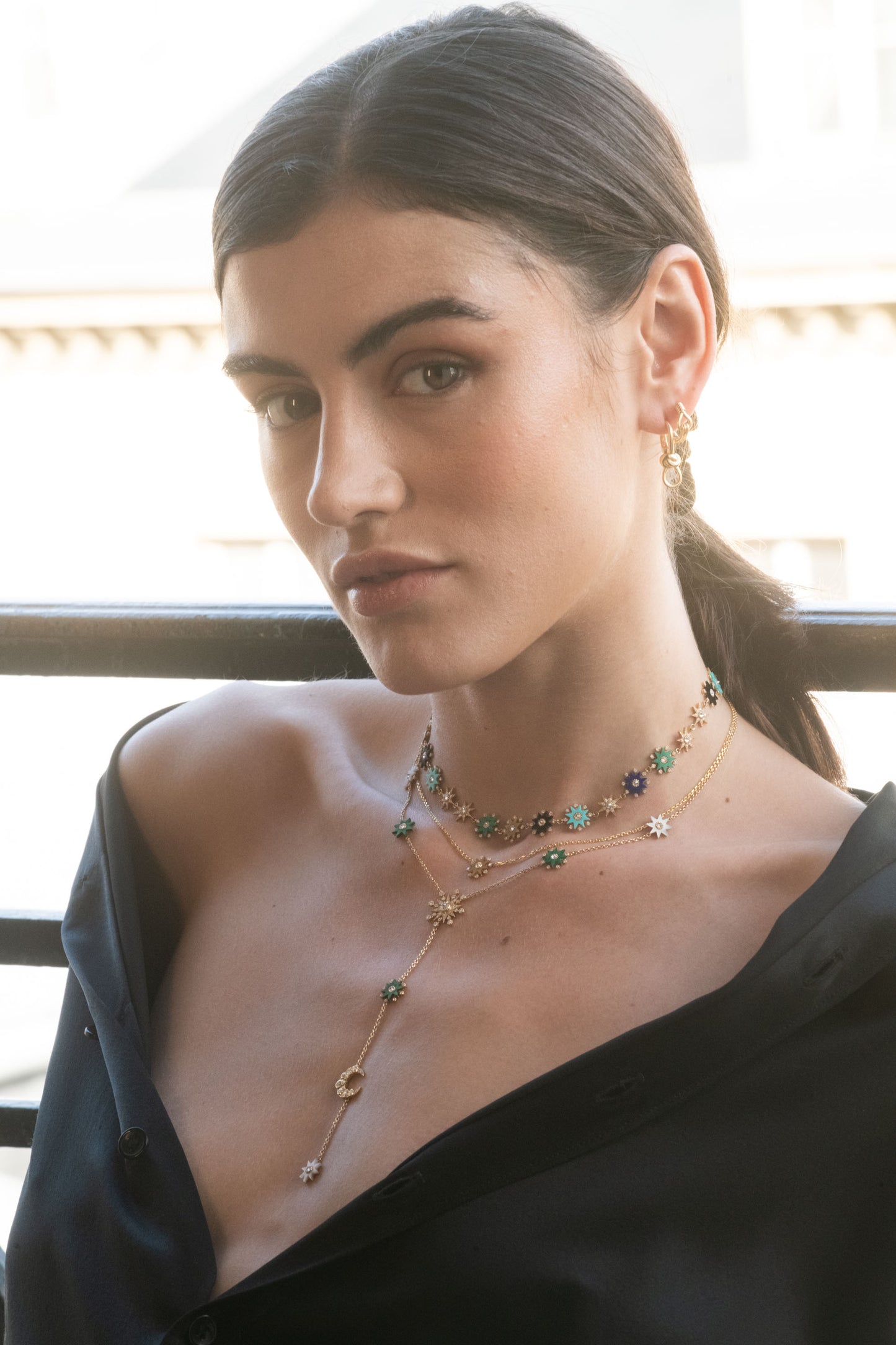 Comète Necklace in 18K Rose Gold | Colette Jewelry