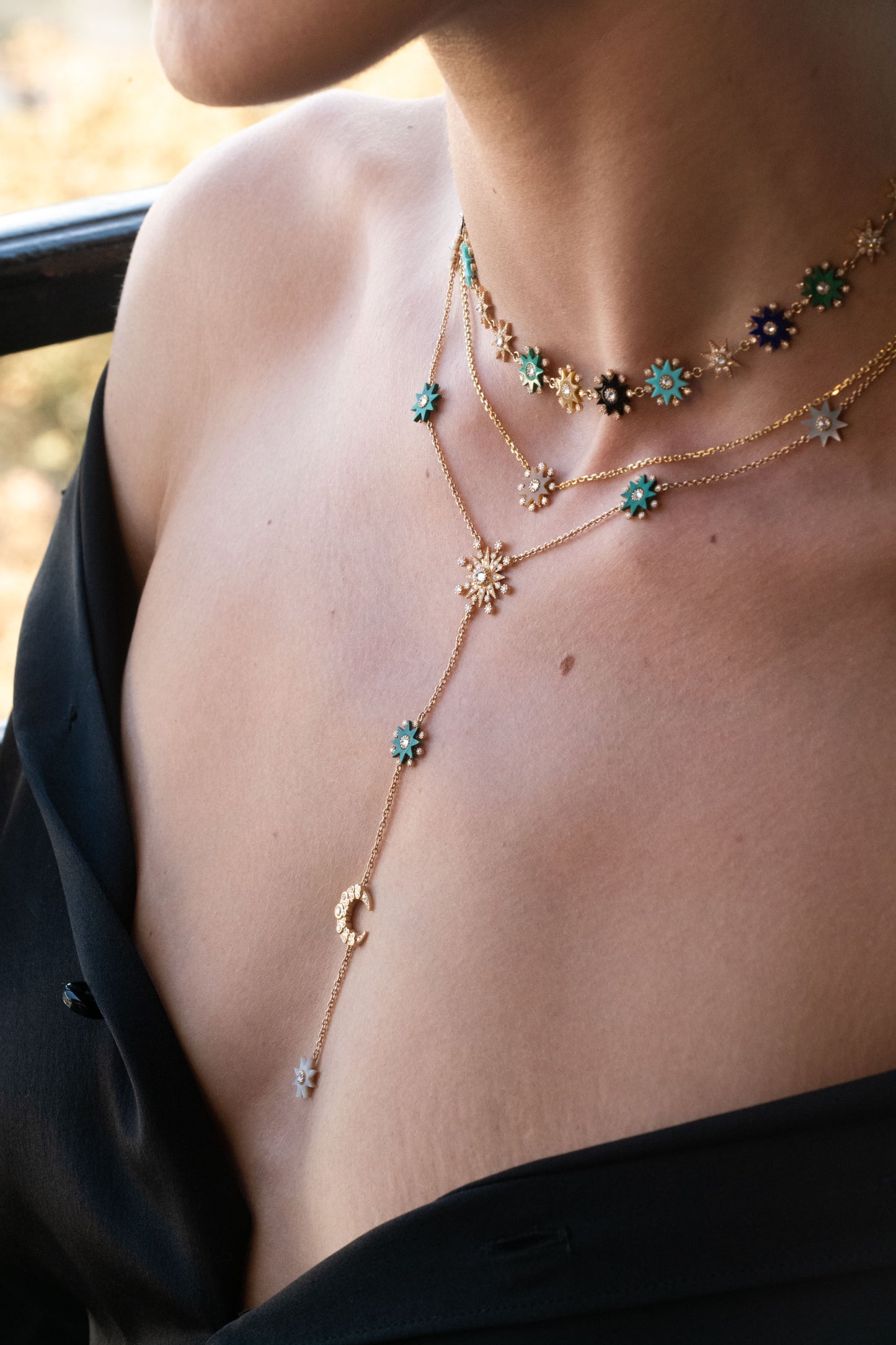 Comète Infinity Necklace — 18K Rose Gold Diamond Necklace | Colette Jewelry
