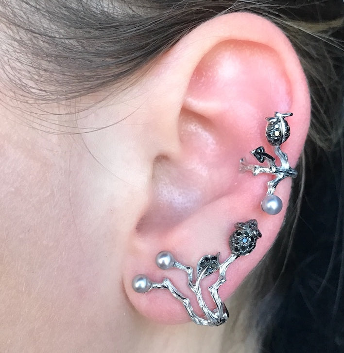 Echinops Ear Clip | Gold Stud Earring | Colette Jewelry