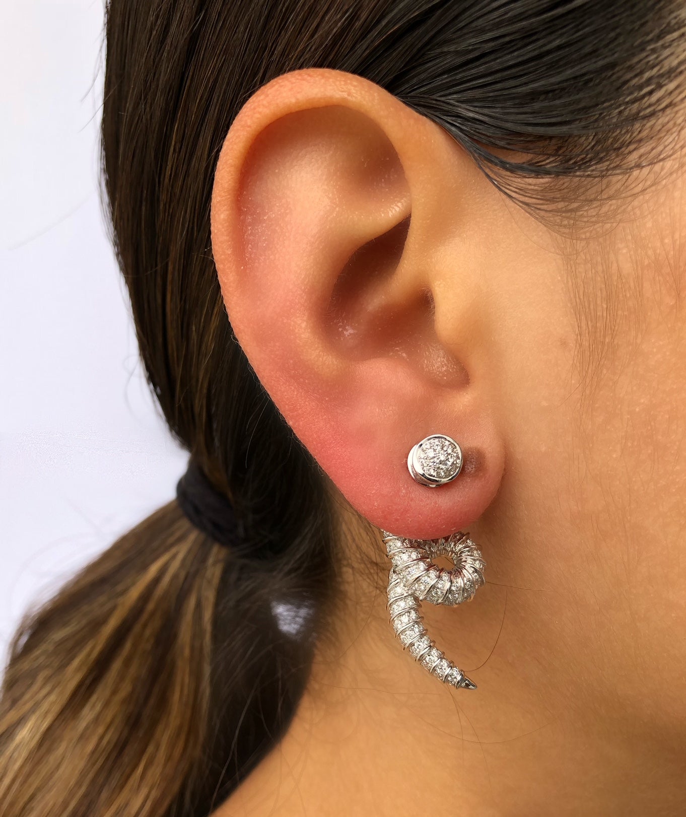 Addax Stud Earrings — Diamond & Gold | Colette Jewelry