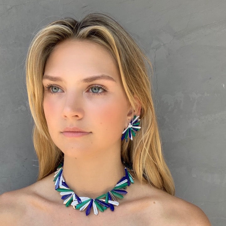 Penacho Queen Necklace | 18K Gold Diamond Choker | High Jewelry | Colette Jewelry