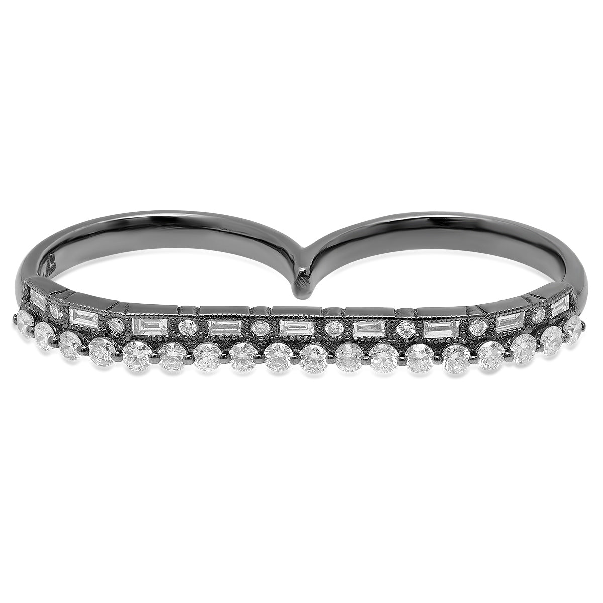 Slim Double Finger Ring in 18K Gold | Colette Jewelry