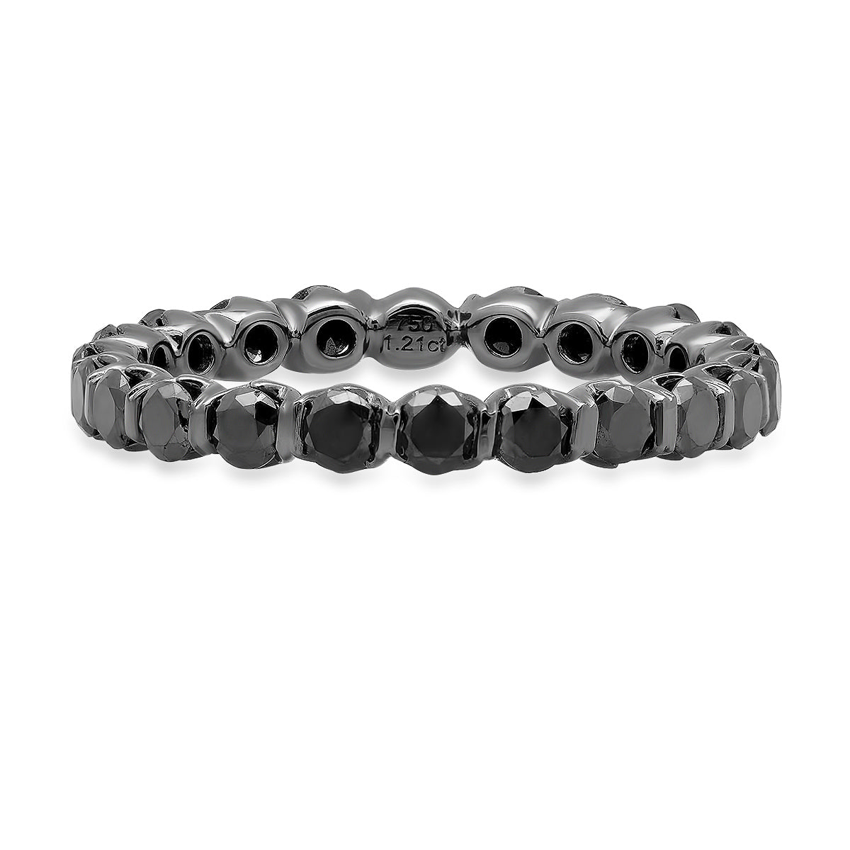 Black Eternity Ring in 18K Gold with Black Diamonds | Colette Jewelry