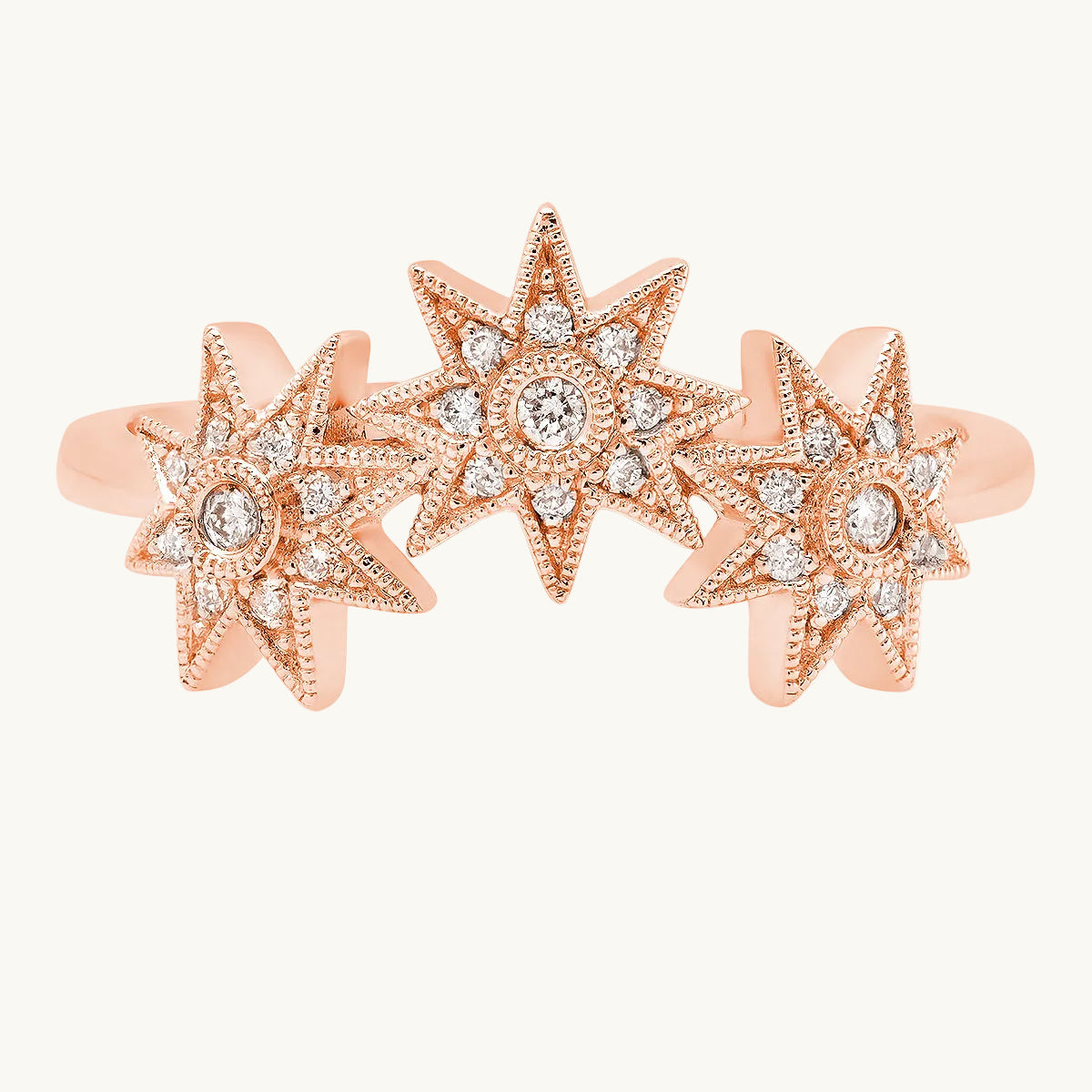 Curved Three Star Ring — Galaxia collection — Colette Jewelry