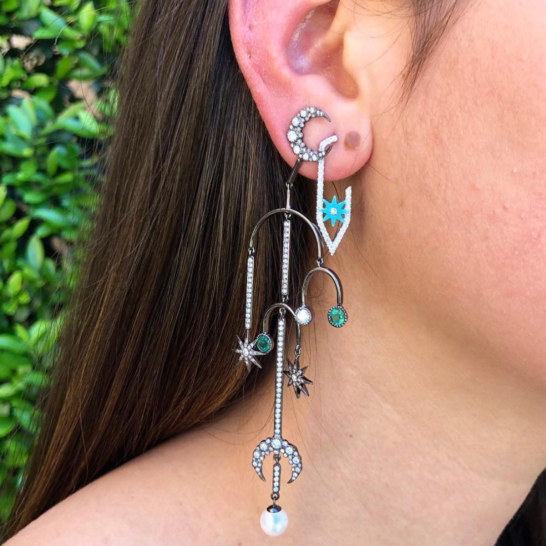 Star Hook Earrings in 18K Gold — Colette Jewelry