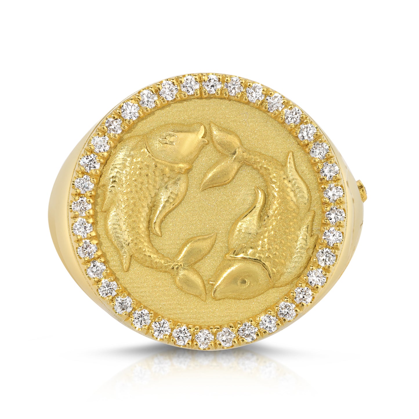 Pisces Ring 18K Gold Diamond Zodiac Colette Jewelry