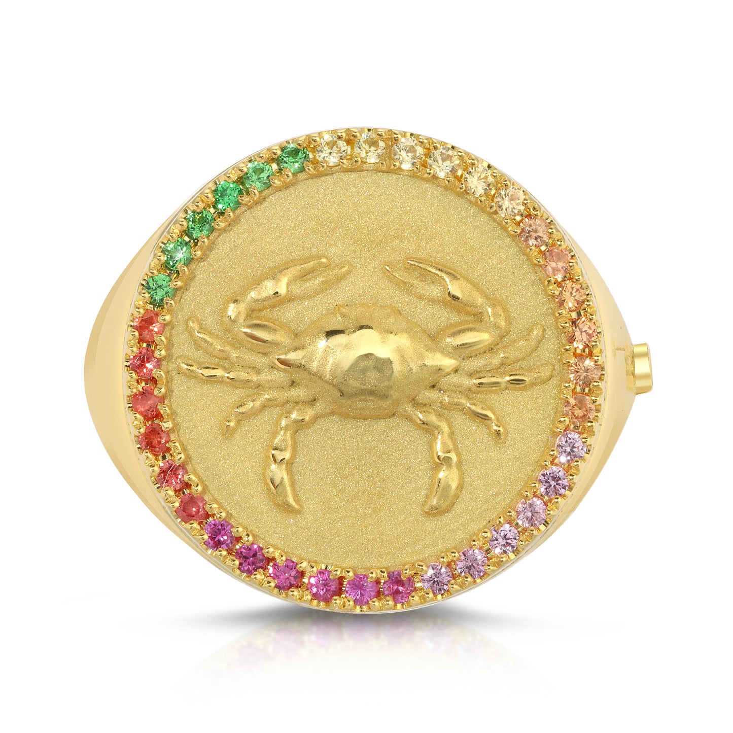 Cancer Zodiac Ring 18K Gold Diamond Colette Jewelry