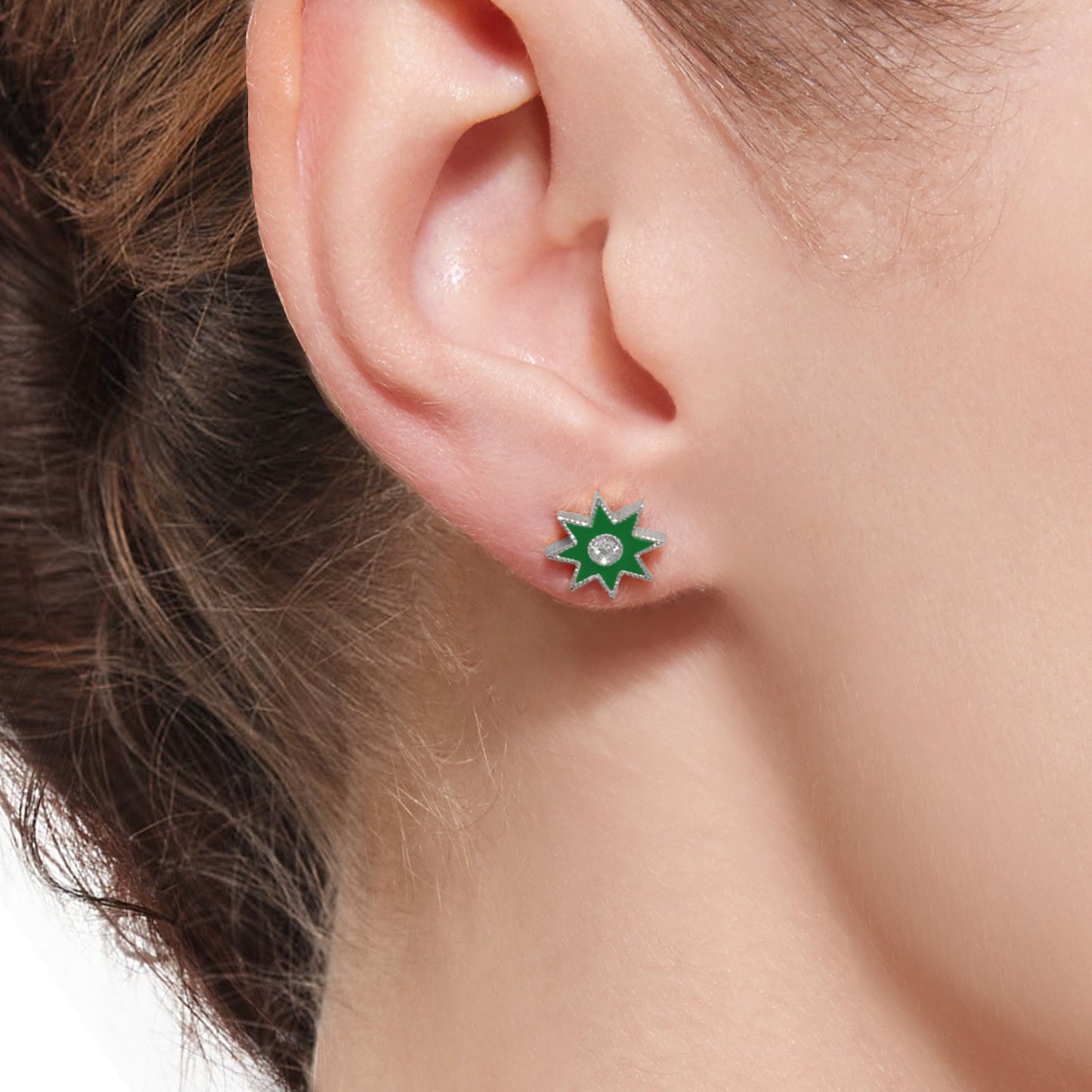 Twinkle Star Studs | 18K Gold Diamond Star Earrings | Colette Jewelry