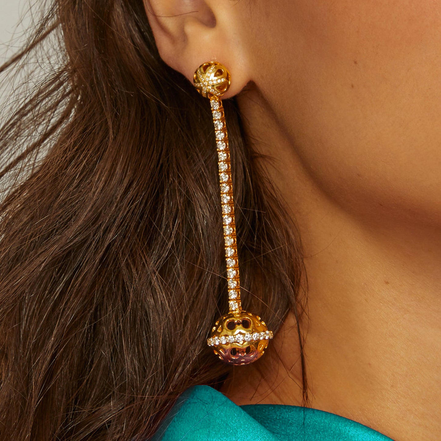 Marrakech Long Earrings – 18K Gold & Diamonds | Colette Jewelry