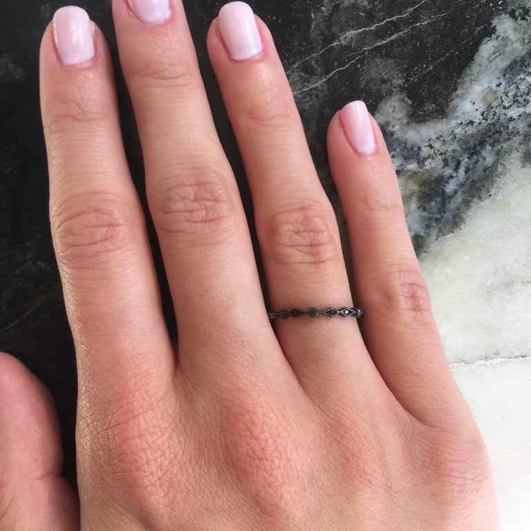Diamond Cut Eternity Band in 18K Gold | Colette Jewelry