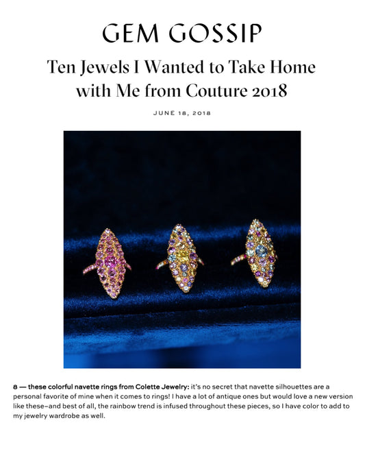 Colette Jewelry featured in Gem Gossip
