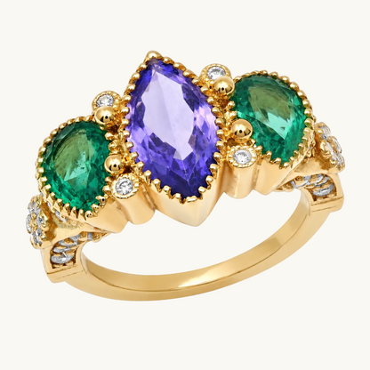 ANIS Delfina Ring in 18K yellow gold with white diamond — Colette Jewelry