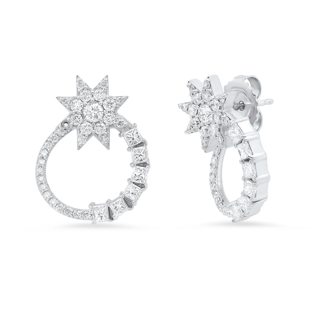 Shooting Star Ear Jewel | 18K Yellow Gold & White Diamonds | Galaxia | Colette Jewelry