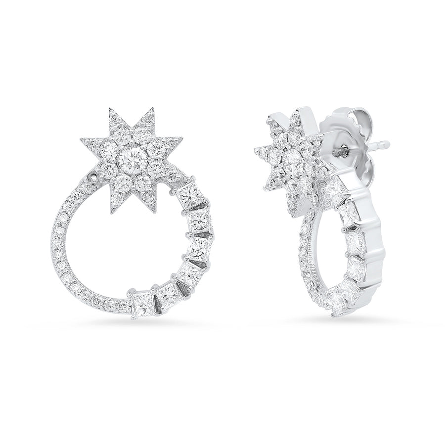 Shooting Star Ear Jewel | 18K Yellow Gold & White Diamonds | Galaxia | Colette Jewelry
