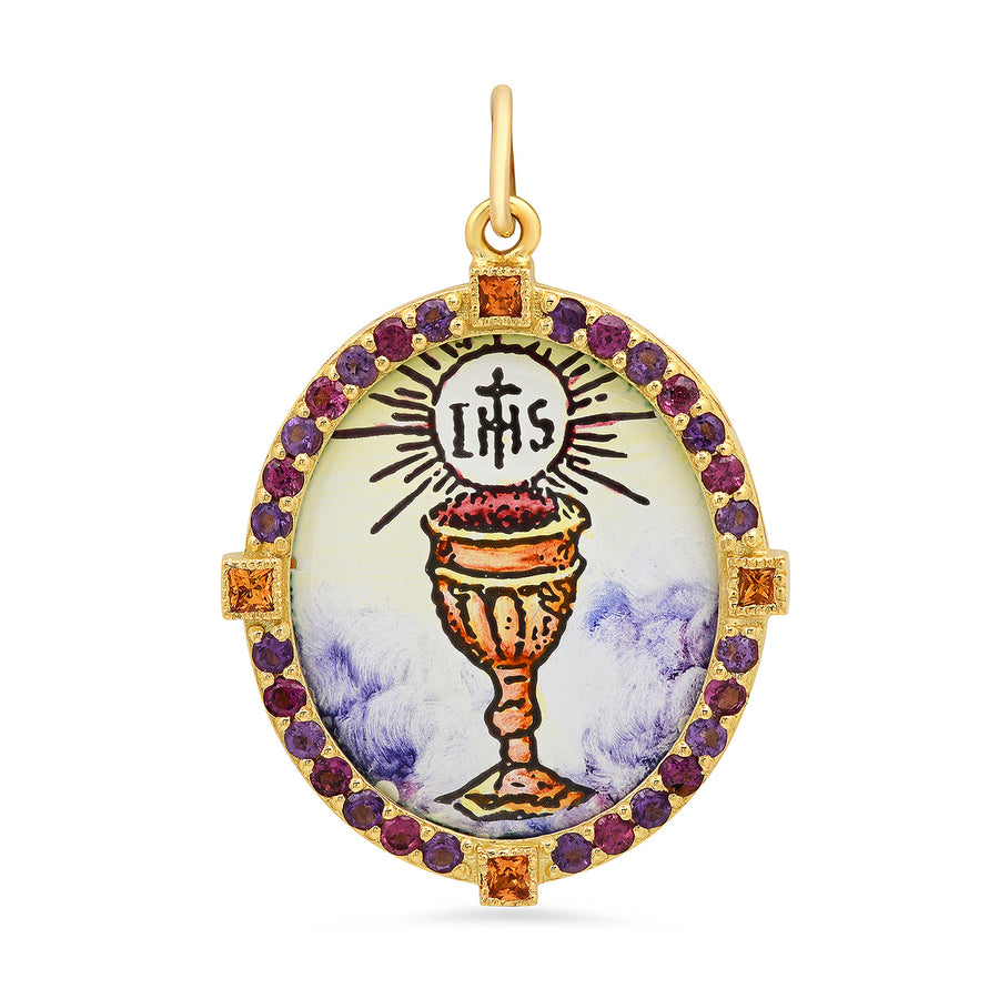 The Chalis Big Medal Charm 18K Gold Colette Jewelry