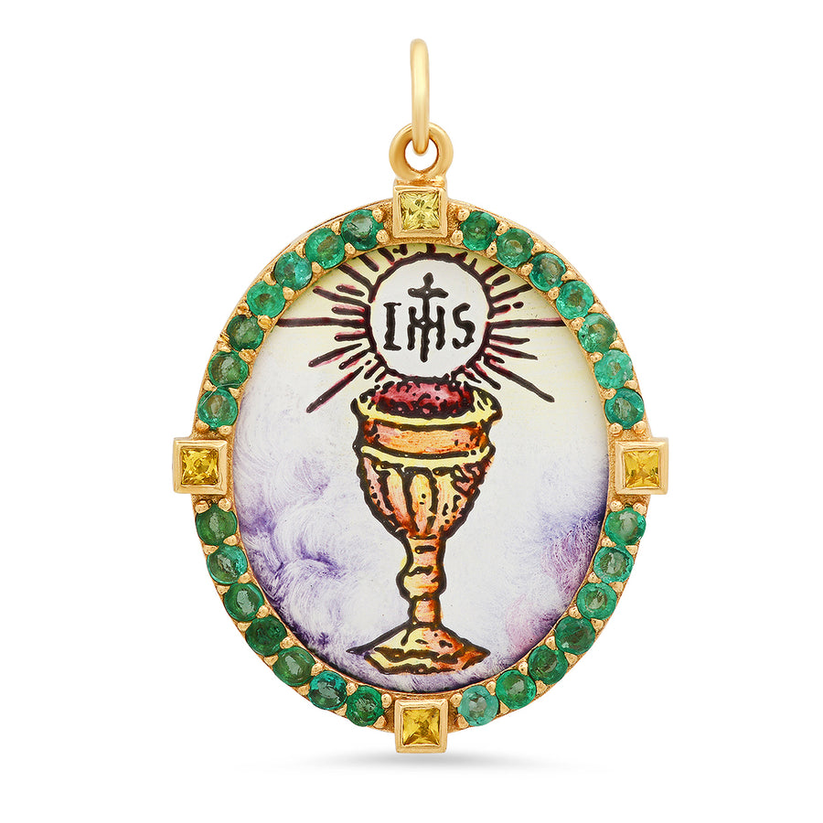 The Chalis Big Medal Charm 18K Gold Colette Jewelry