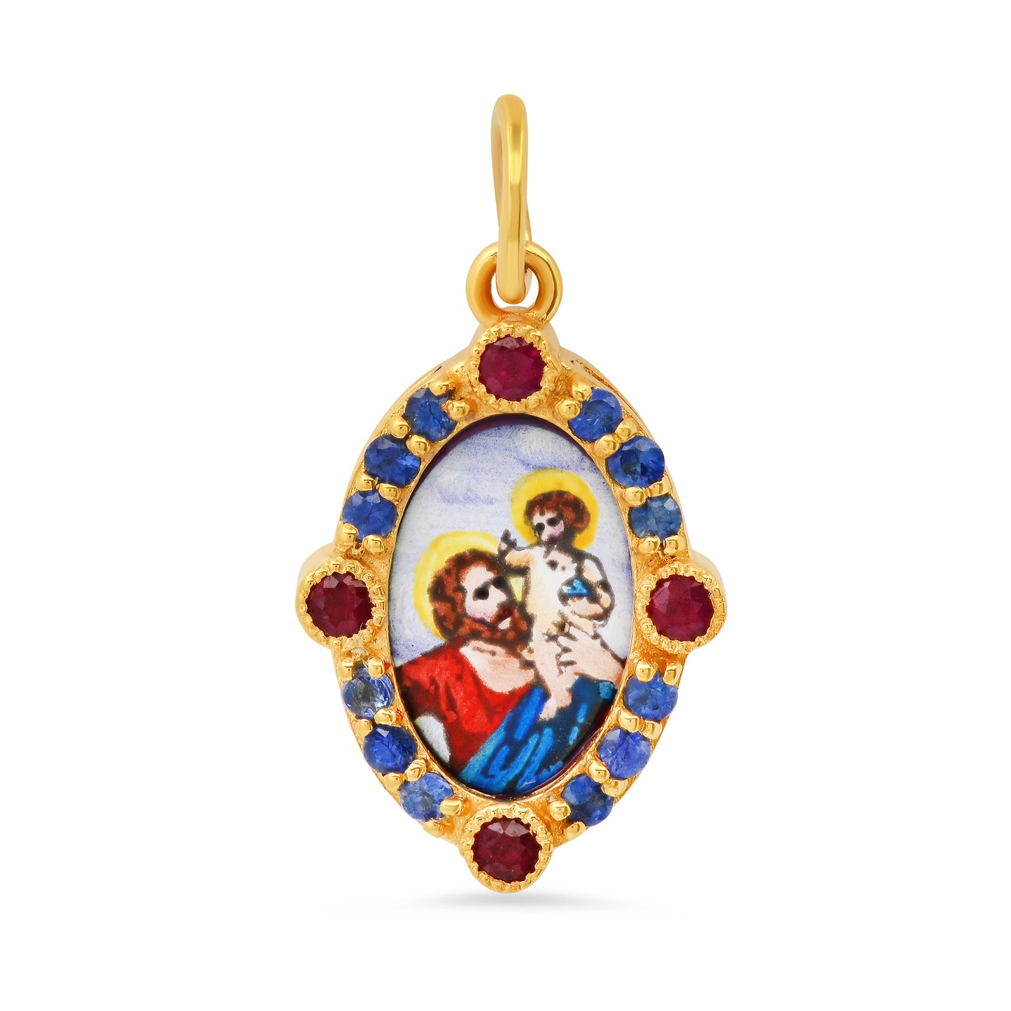 Father and Son Mini Medal Charm 18K Gold | Colette Jewelry