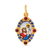 Father and Son Mini Medal Charm 18K Gold | Colette Jewelry