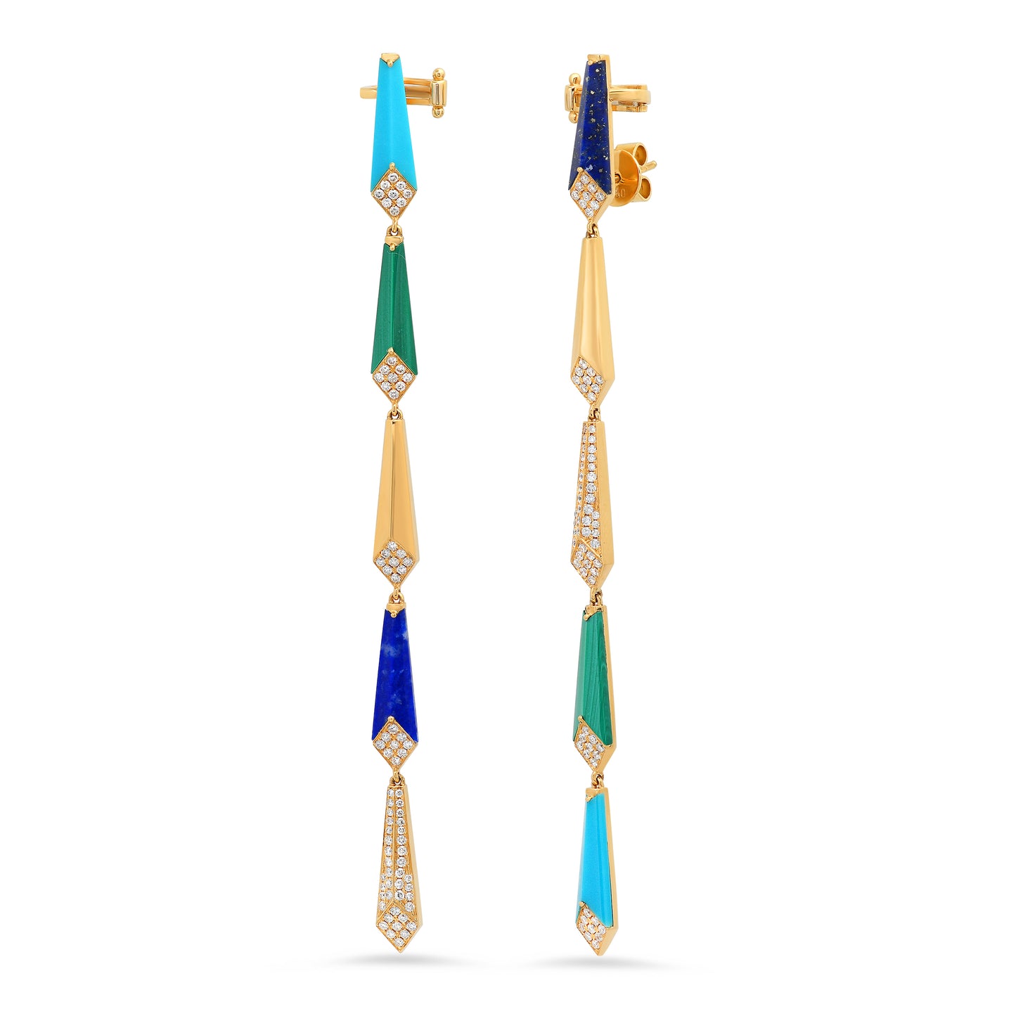 Feather Long Earrings 18K Gold | Penacho Collection | Colette Jewelry