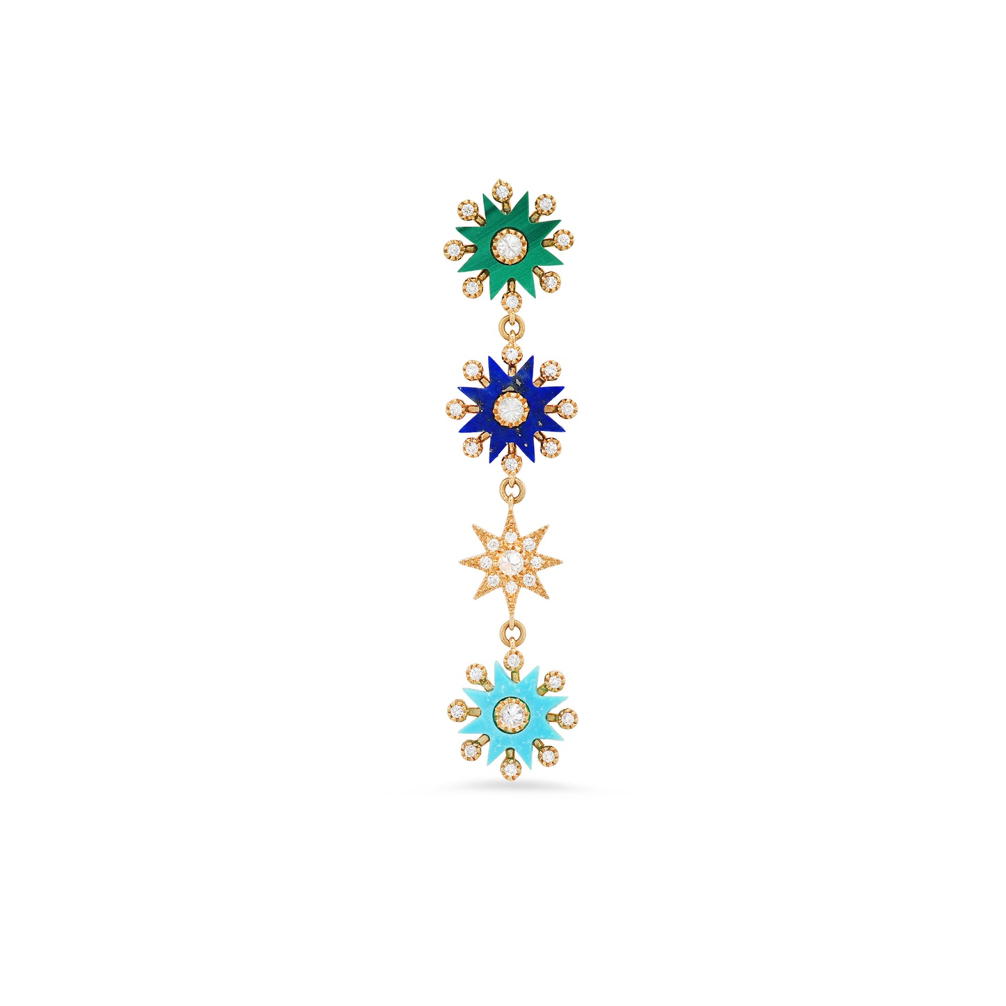 Comète Long Stud Earrings – 18K Gold & Diamonds | Colette Jewelry