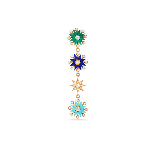 Comète Long Stud Earrings – 18K Gold & Diamonds | Colette Jewelry