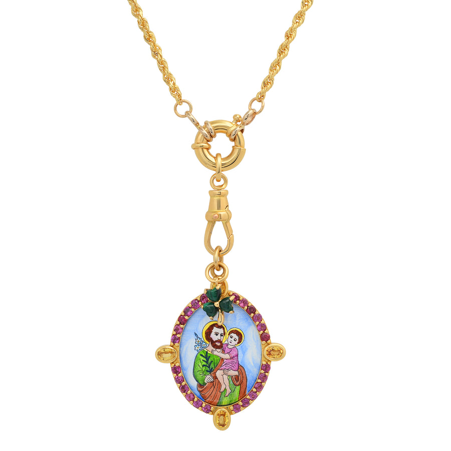 God and Son Medium Medal Charm 18K Gold | Colette Jewelry