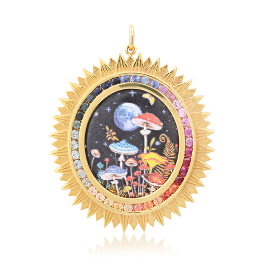 Charming Mushroom Charm 18K Gold Diamond Colette Jewelry