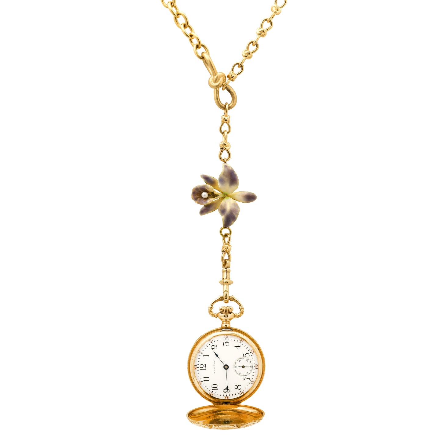 Antique Orchid Watch — 18K Gold & Diamond Timepiece | Colette Jewelry