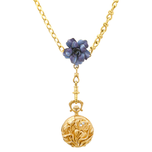 Antique Rose Watch 18K Gold Diamond Colette Jewelry